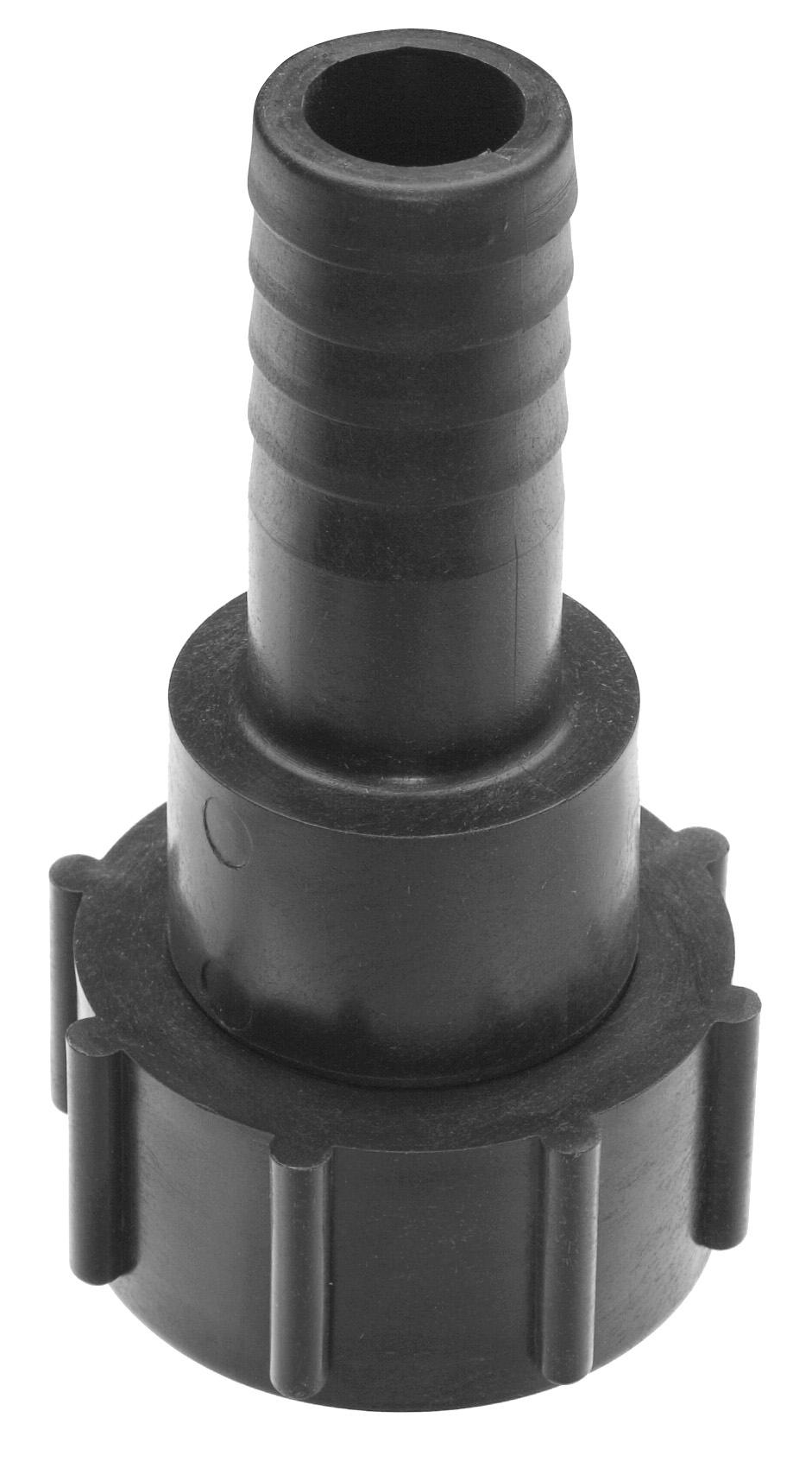 POLYPROPYLENE HYDRAULIC ADAPTER FOR IBC, S60 x 6 (F) – HOSE BARB Ø 32 MM