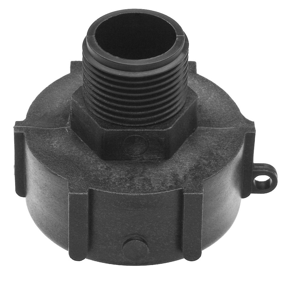 POLYPROPYLENE HYDRAULIC ADAPTER FOR IBC, S60 x 6 (F) – 1