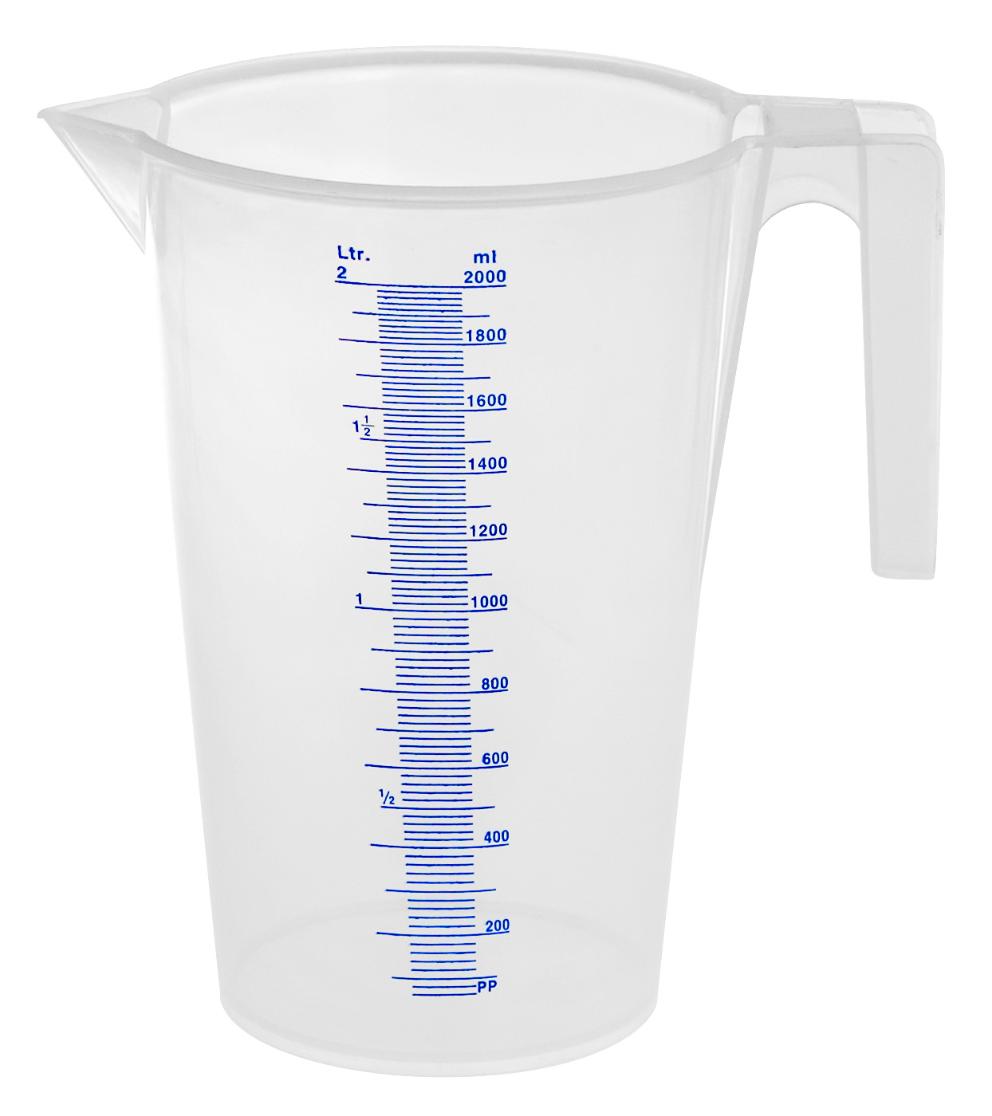 PRECISION GRADUATED PLASTIC MEASURING CUP, 2 L