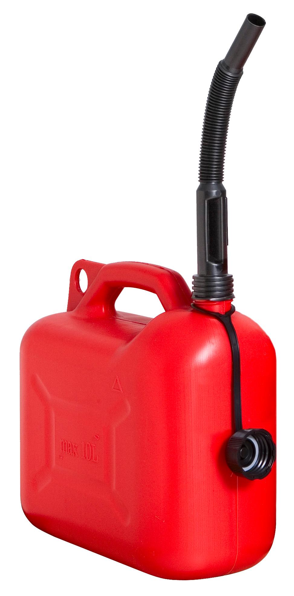 POLYETHYLENE FUEL CAN, U.N. APPROVED (RED), 10 L