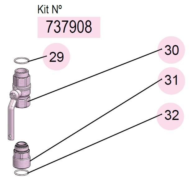 SWIVEL + BALL VALVE KIT