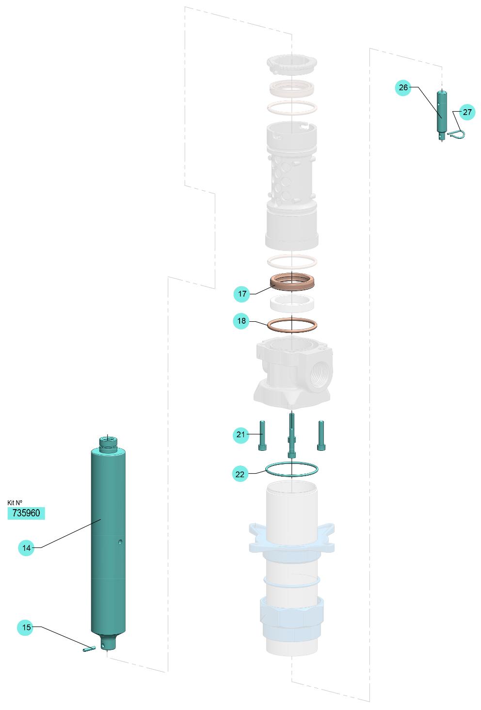 PM2 1:1-SP FLUID PLUNGER KIT