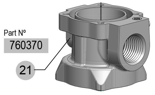PM2-1:1/NICKEL PUMP BODY