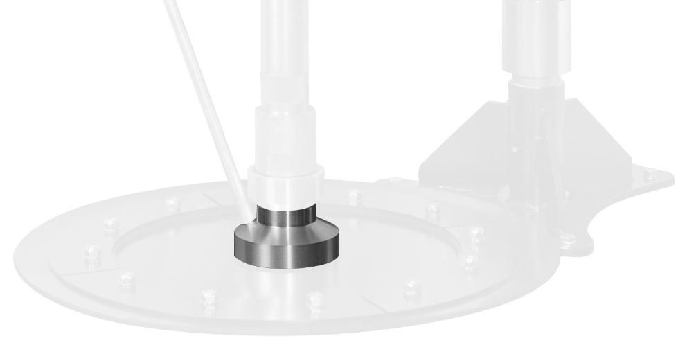FOLLOWER PLATE ADAPTOR FOR PUMP HOIST, GRAVITY INDUCTOR, PM45 Y PM60