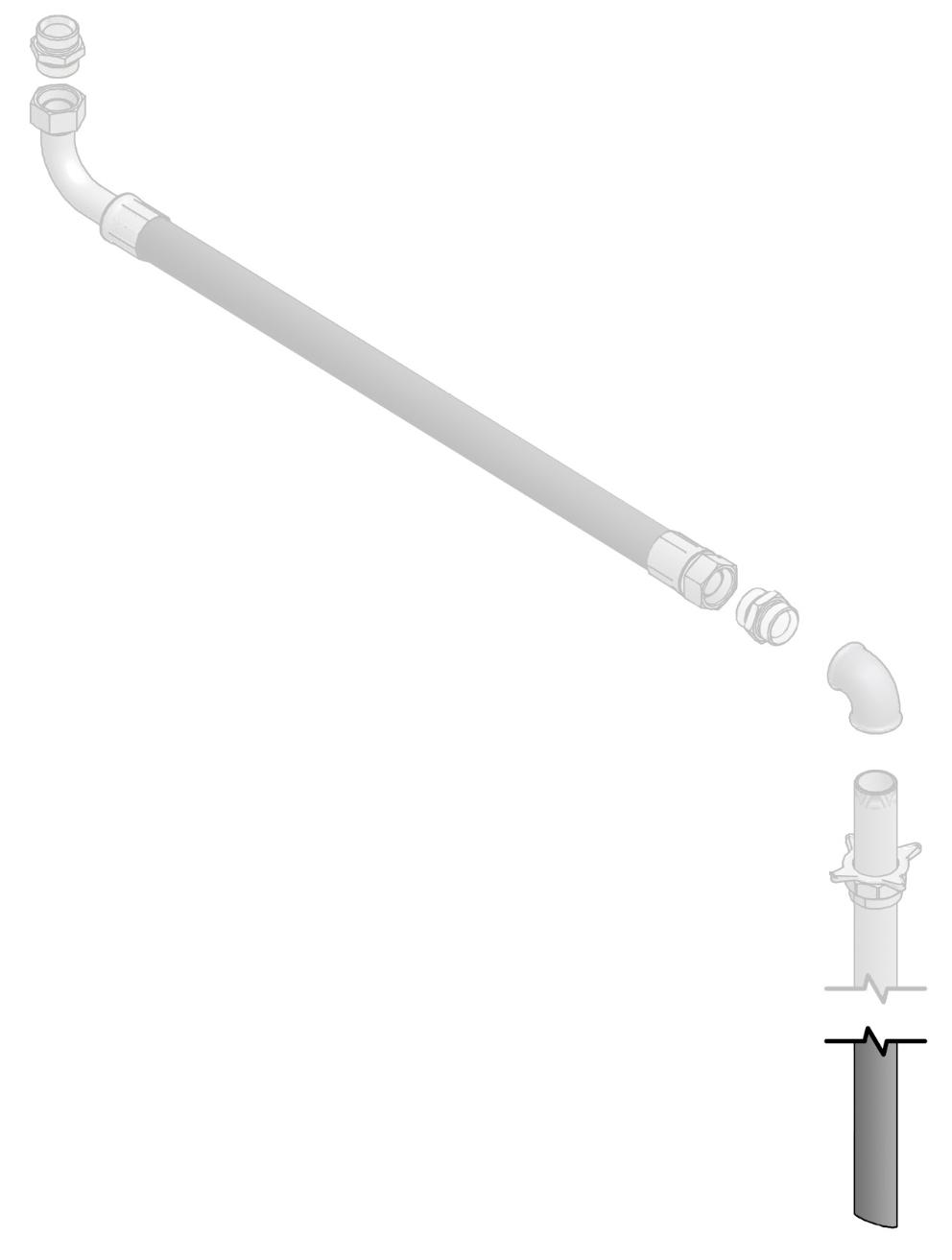SUCTION TUBE, 1.000 MM x 1 1/2