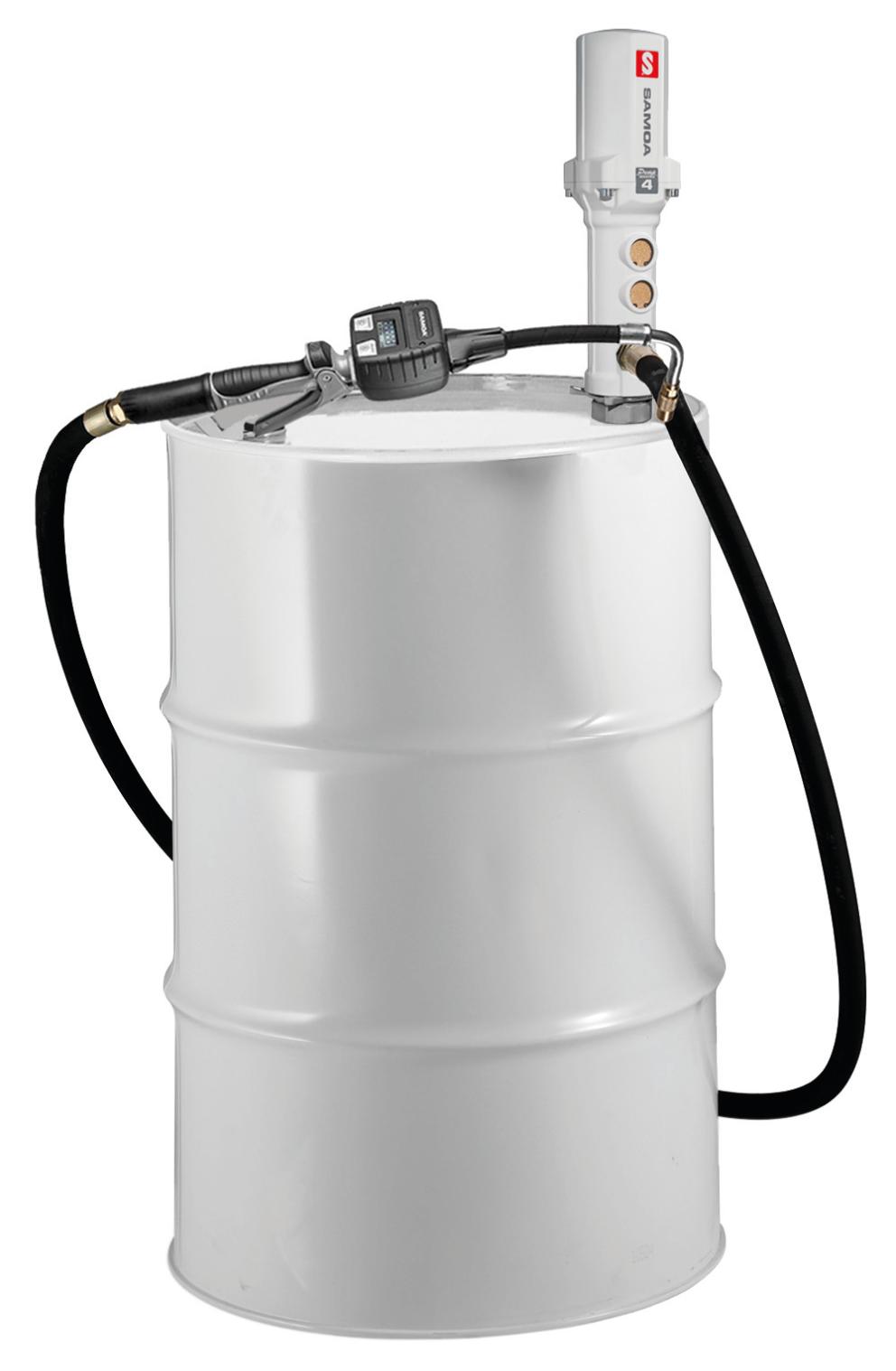 PUMPMASTER 4 - 5:1 RATIO OIL PNEUMATIC PUMP WITH
METEREDGUN,205LDRUMSAND1.000 L IBC, STATIONARY PACKAGE